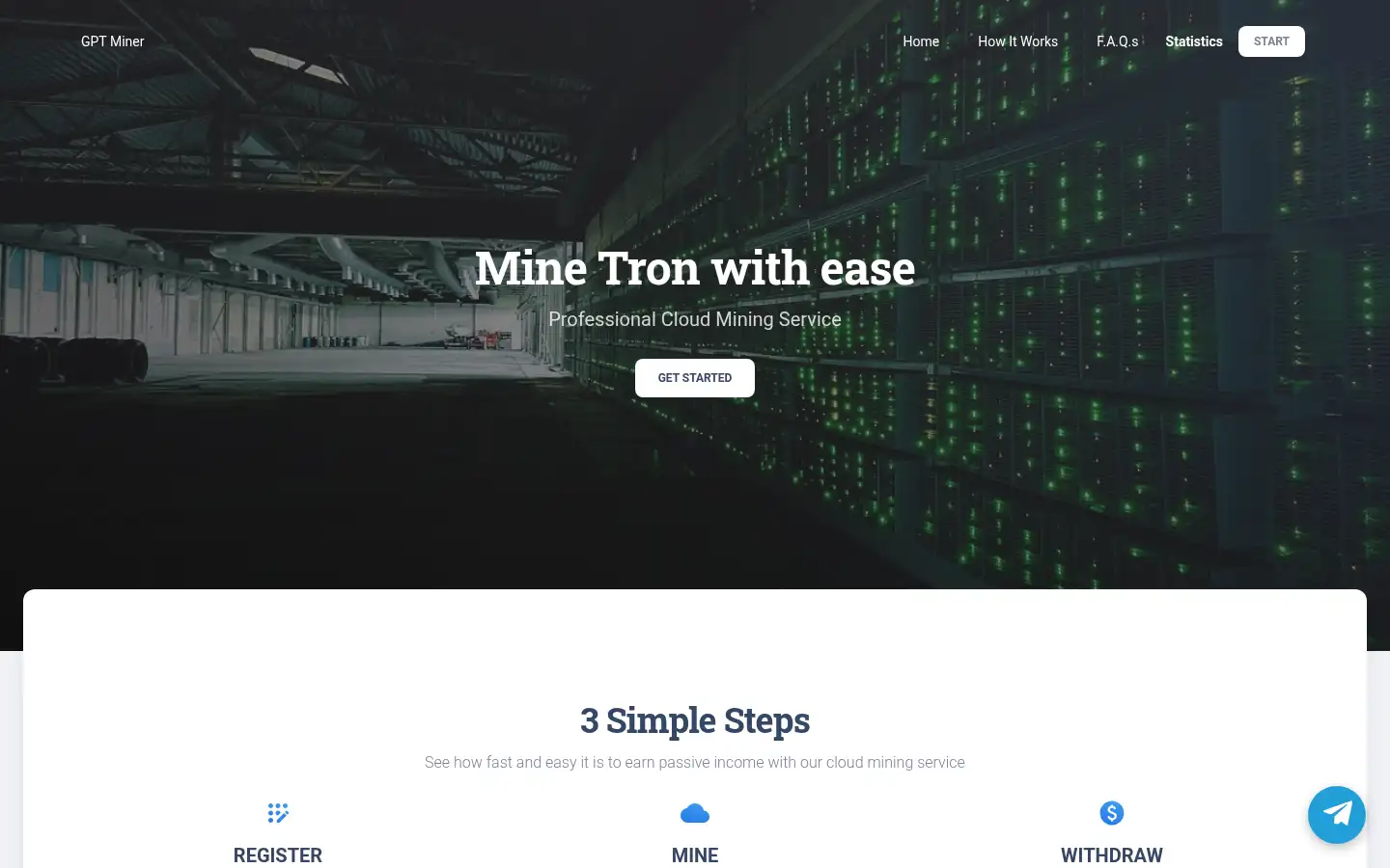 Screenshot of gptminer.cc