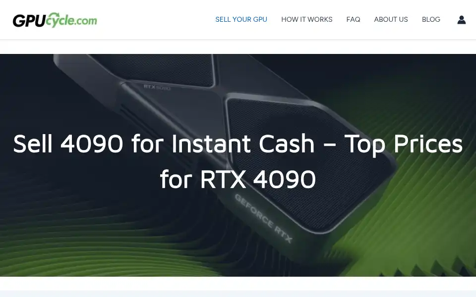 Screenshot of gpucycle.com