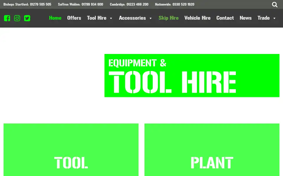 Screenshot of gr8toolhire.com
