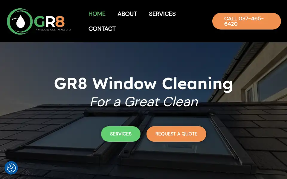 Screenshot of gr8windowcleaningltd.ie