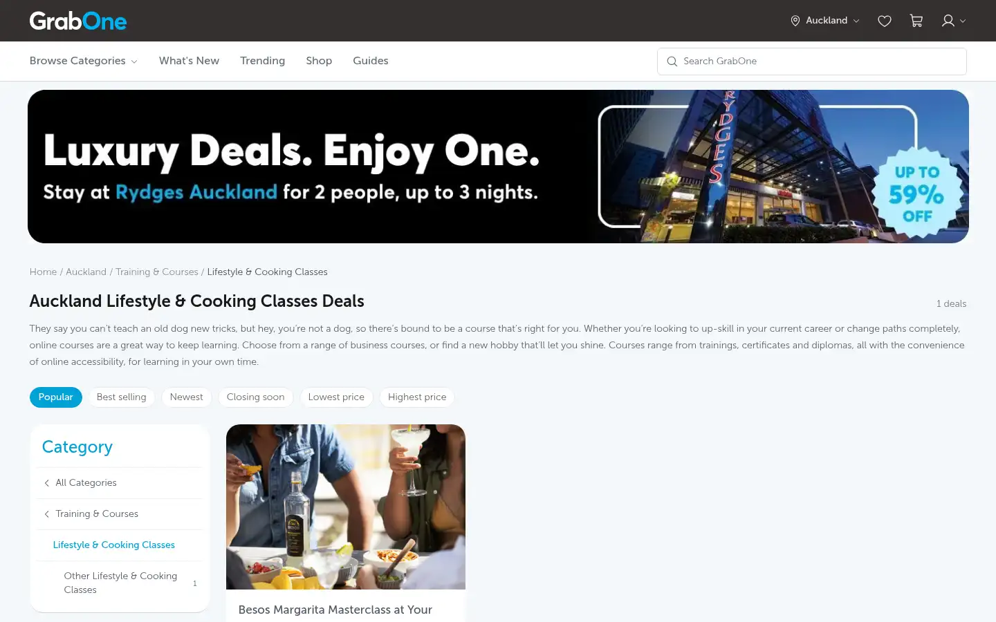 Screenshot of grabone.co.nz