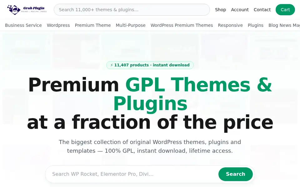 Screenshot of grabplugin.com