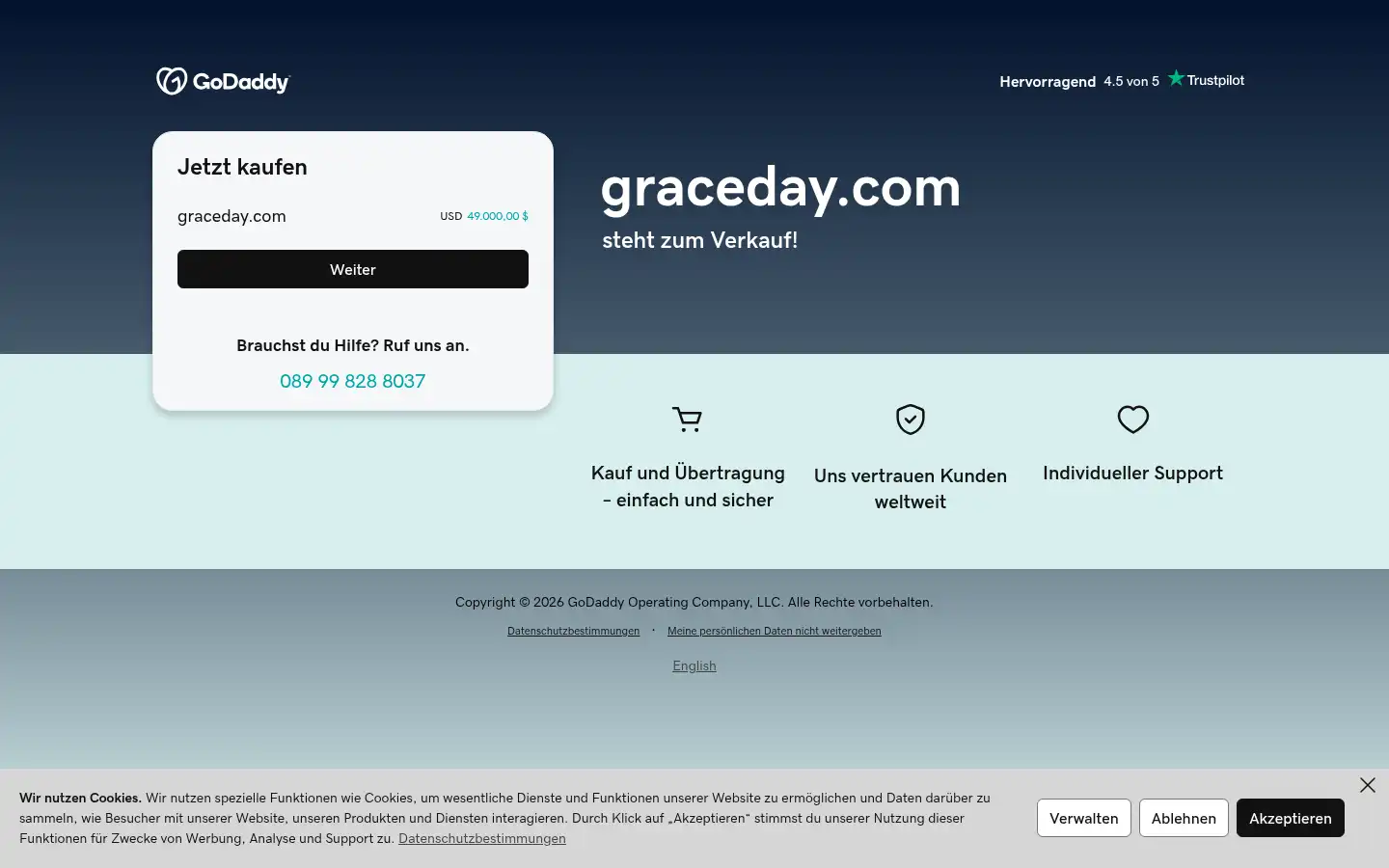 Screenshot of graceday.com