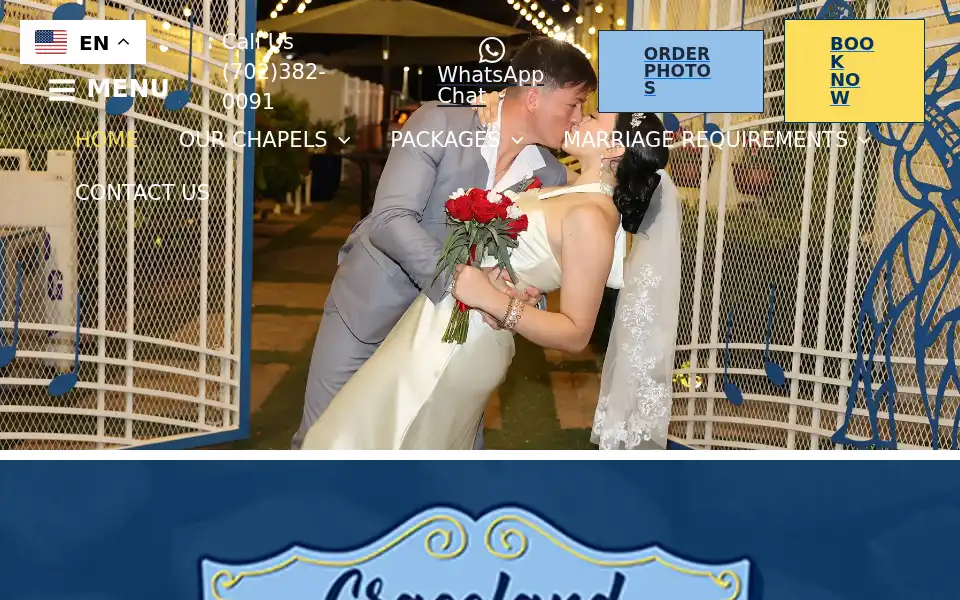 Screenshot of gracelandchapel.com