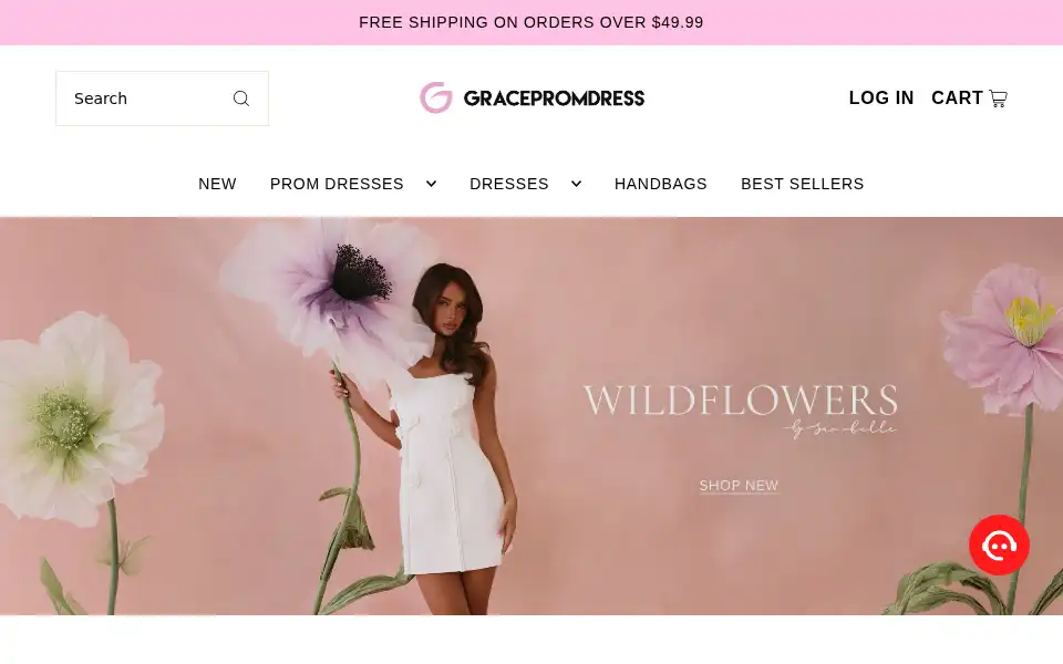 Screenshot of gracepromdress.com