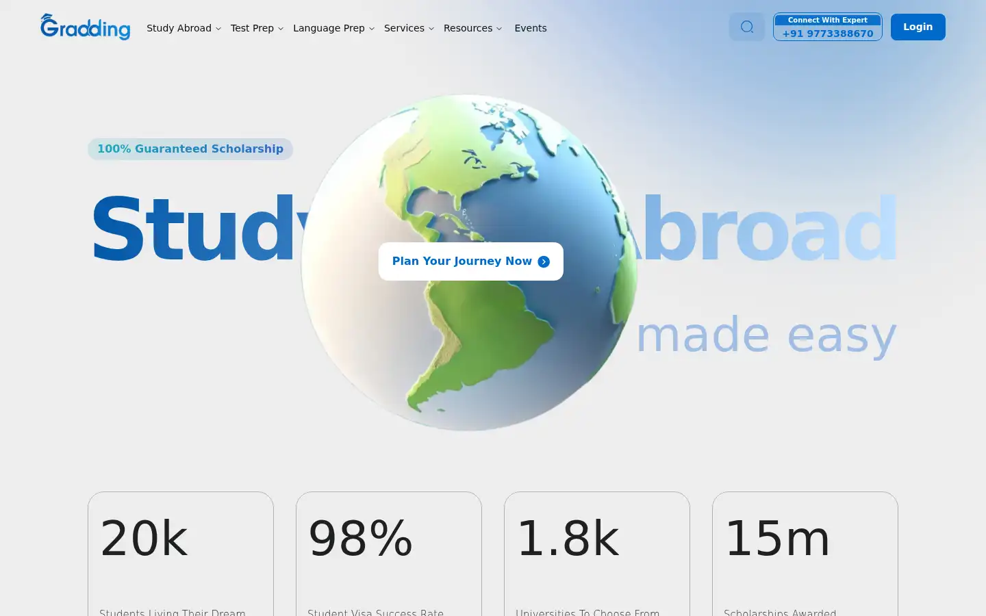 Screenshot of gradding.com