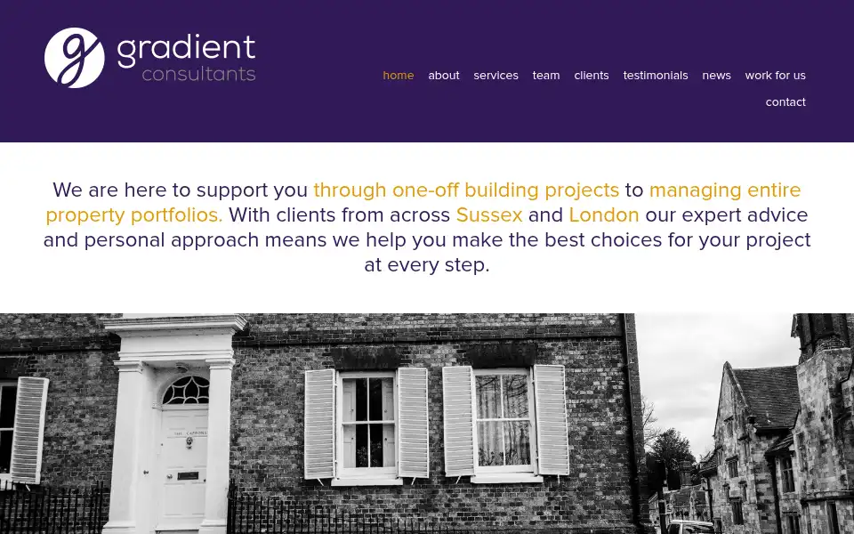 Screenshot of gradientconsultants.com