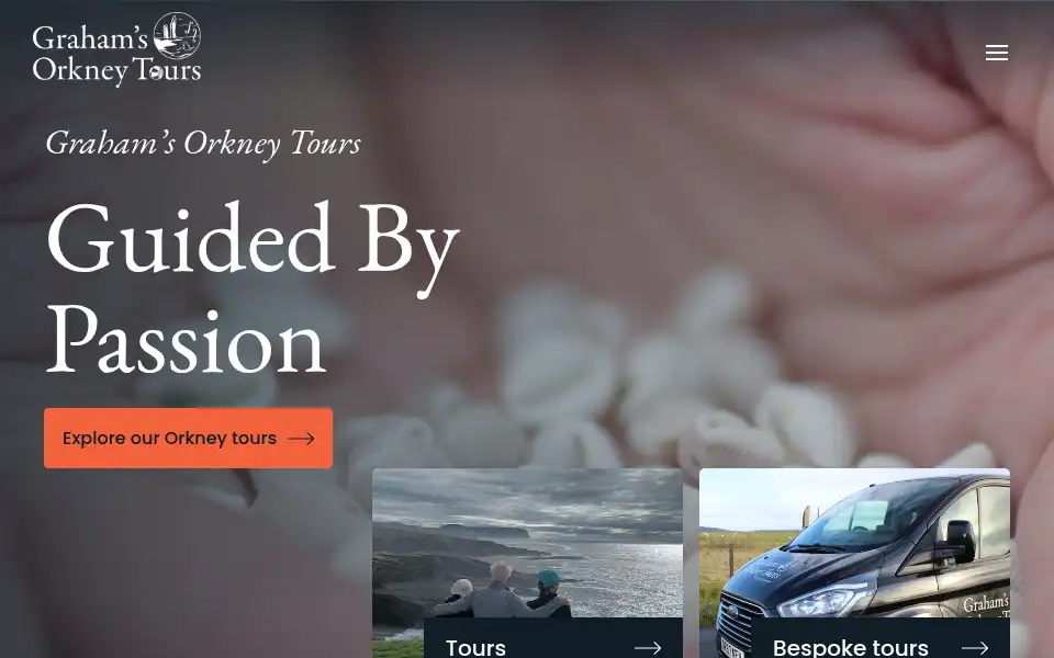 Screenshot of grahamsorkneytours.com