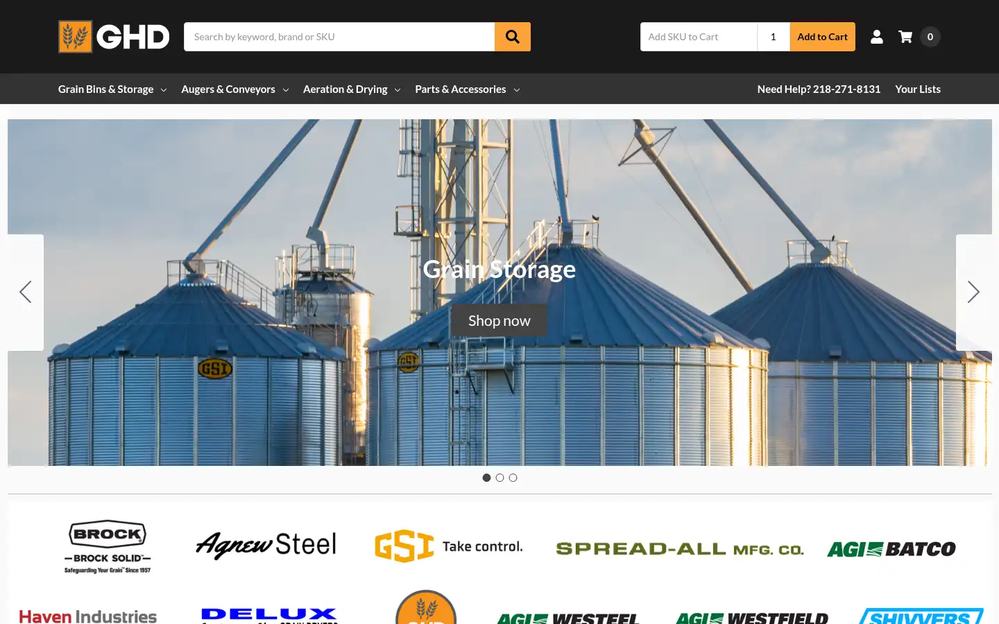 Screenshot of grainhandlingdirect.com
