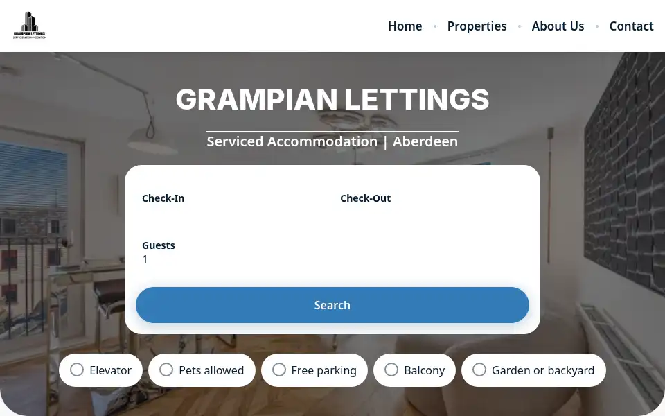 Screenshot of grampianlettings.co.uk