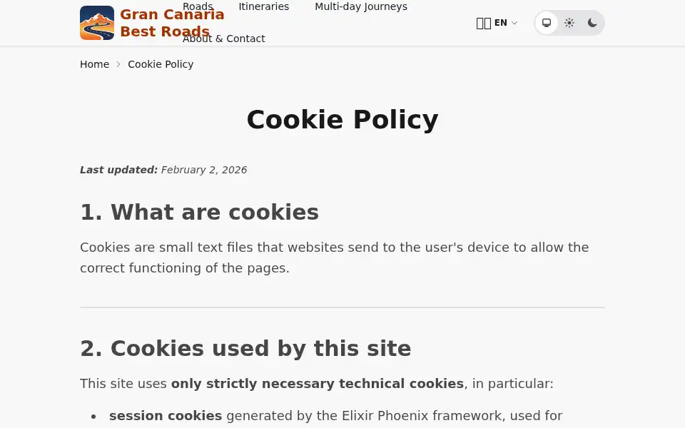 Screenshot of grancanariabestroads.com