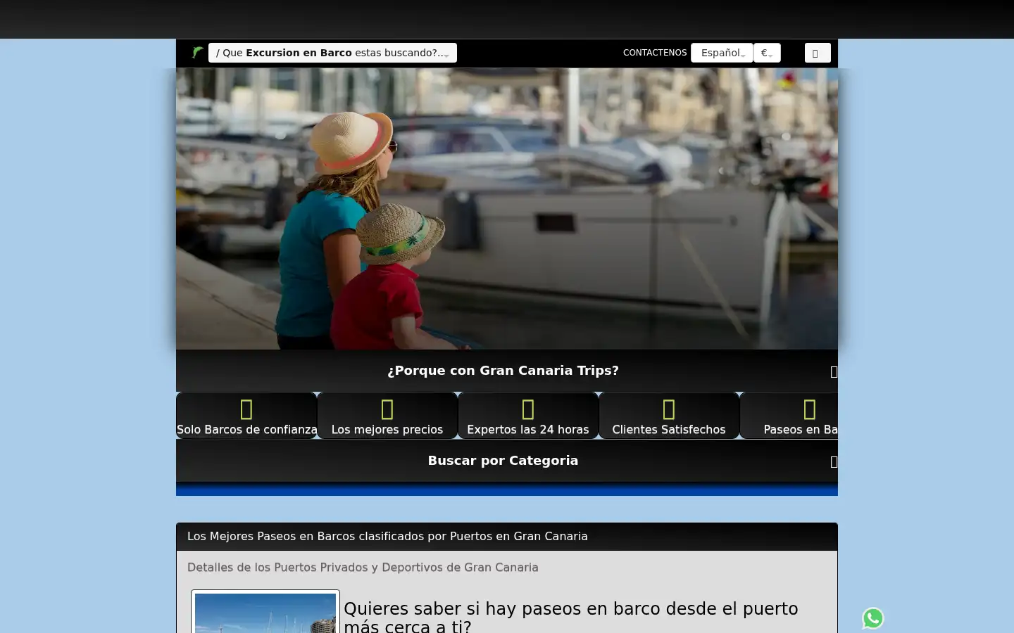 Screenshot of grancanariaboattrips.es