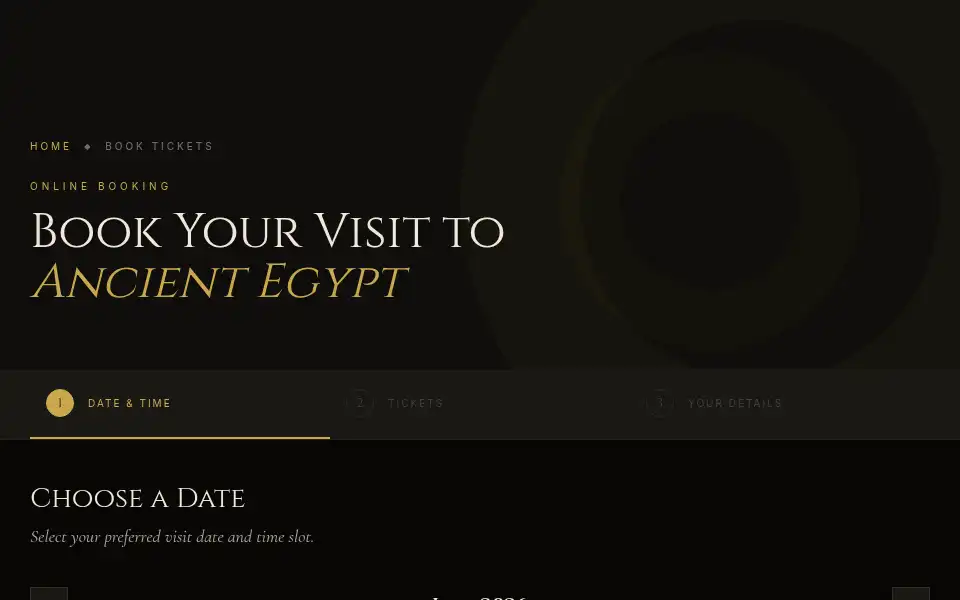 Screenshot of grand-egyptian-museum-tickets.to