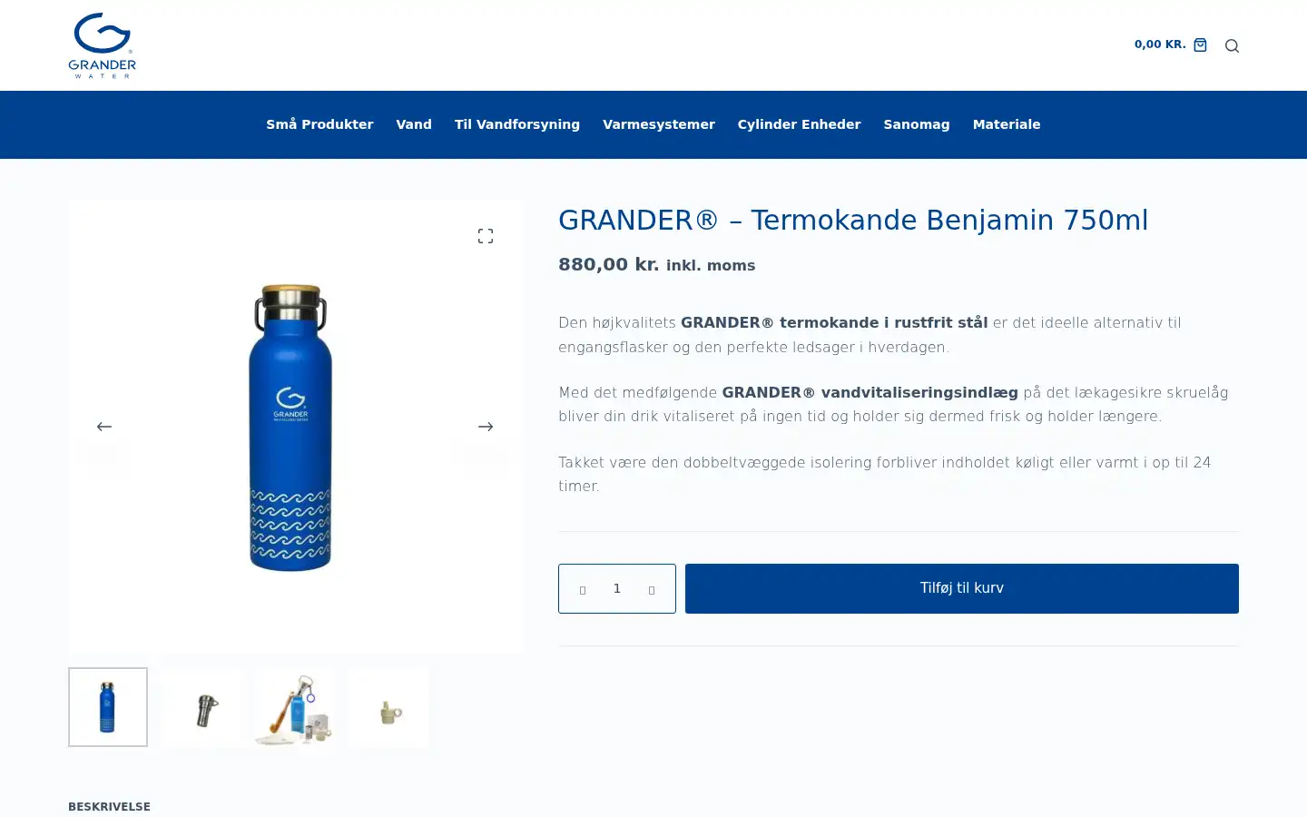 Screenshot of grandershop.dk