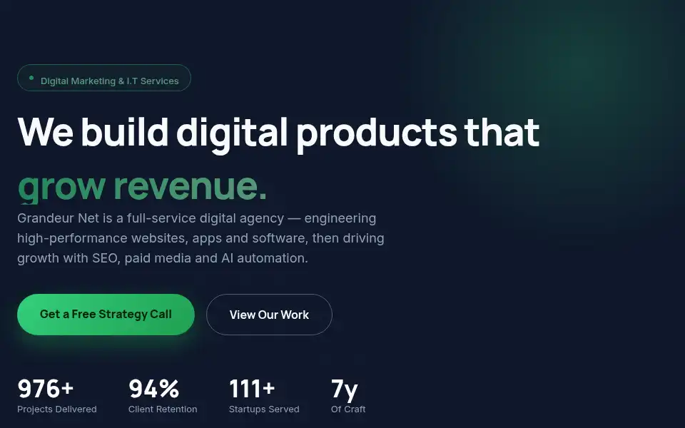 Screenshot of grandeurnet.com