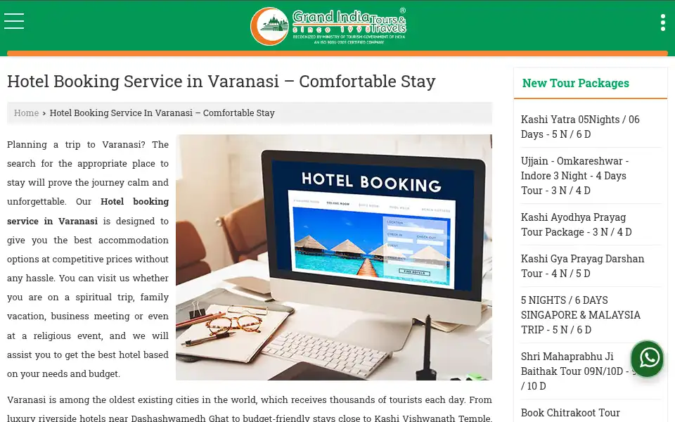 Screenshot of grandindiatrip.com