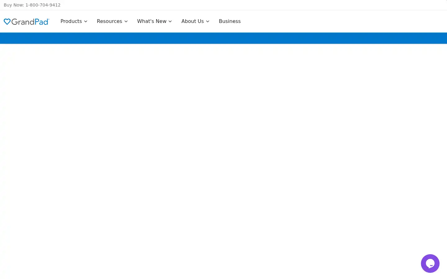 Screenshot of grandpad.net