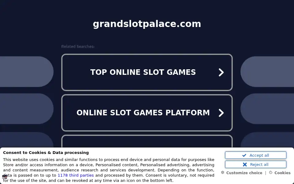 Screenshot of grandslotpalace.com