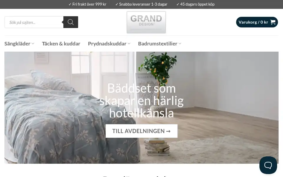 Screenshot of grandsweden.com