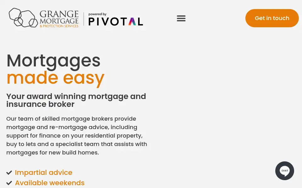 Screenshot of grangemortgages.com