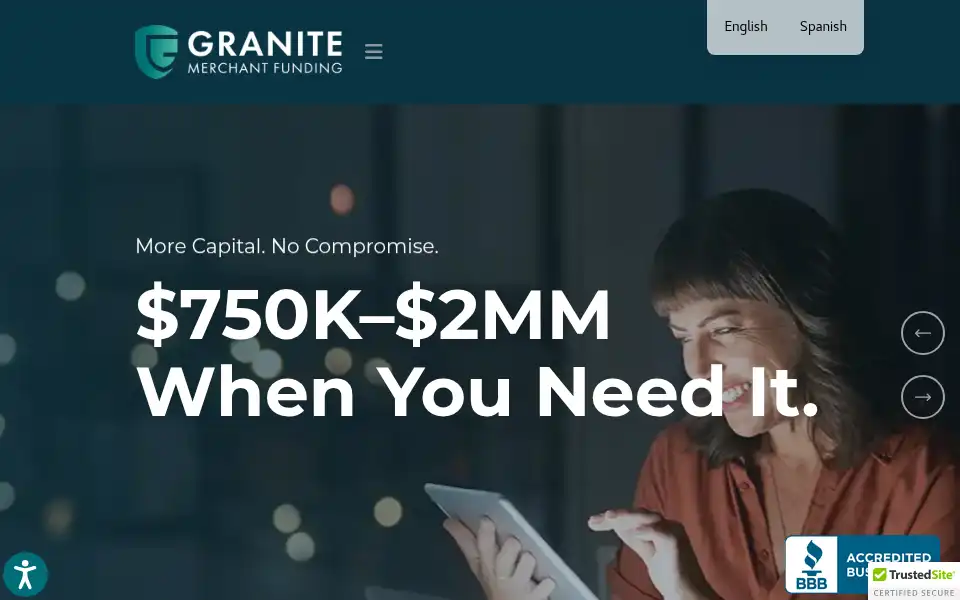 Screenshot of granitefunding.com