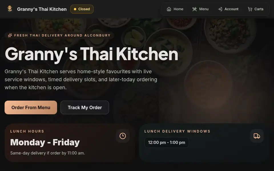 Screenshot of grannysthai.com