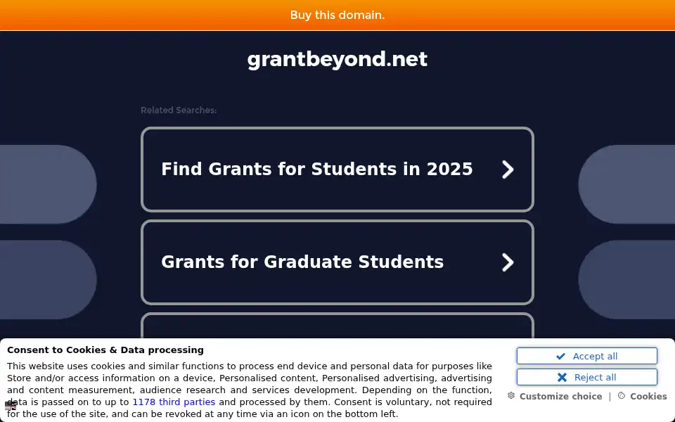 Screenshot of grantbeyond.net