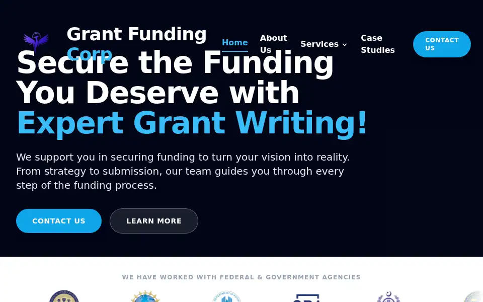 Screenshot of grantfundingcorp.com