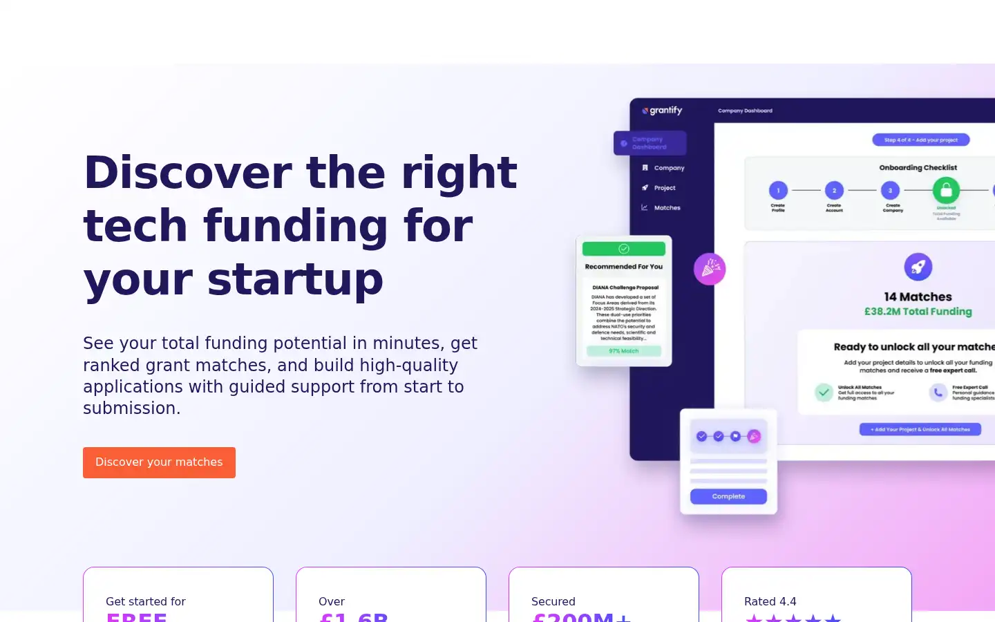 Screenshot of grantify.io