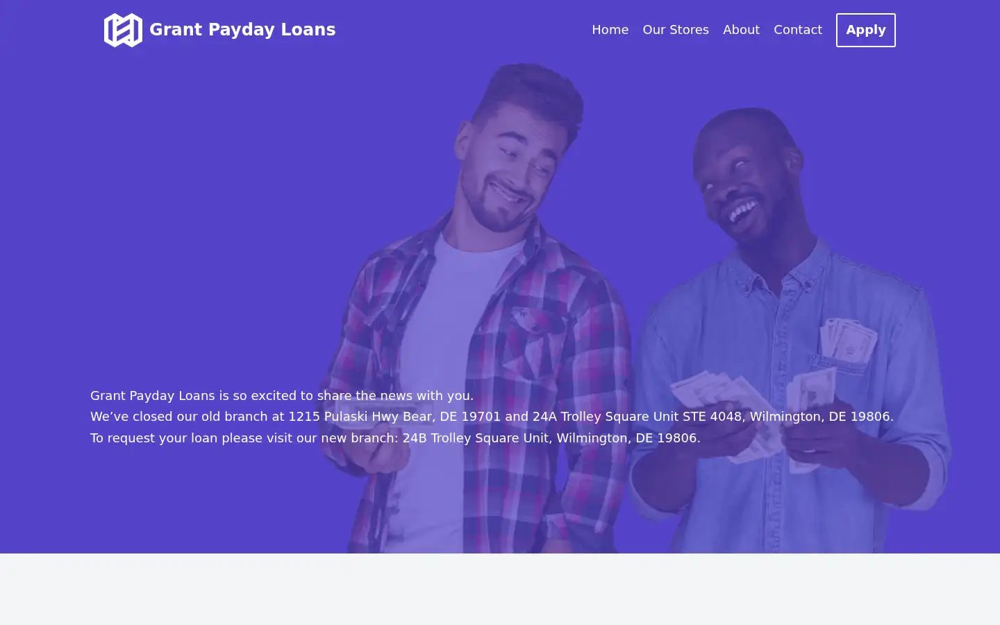 Screenshot of grantloans.net