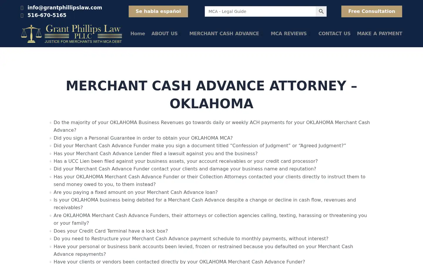 Screenshot of grantphillipslaw.com