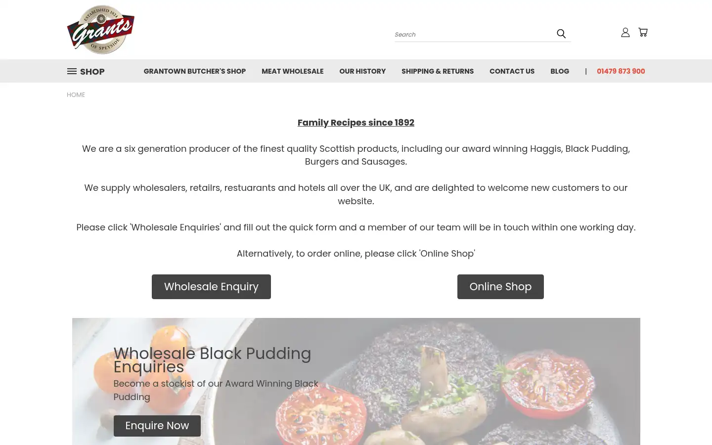 Screenshot of grantsofspeyside.co.uk