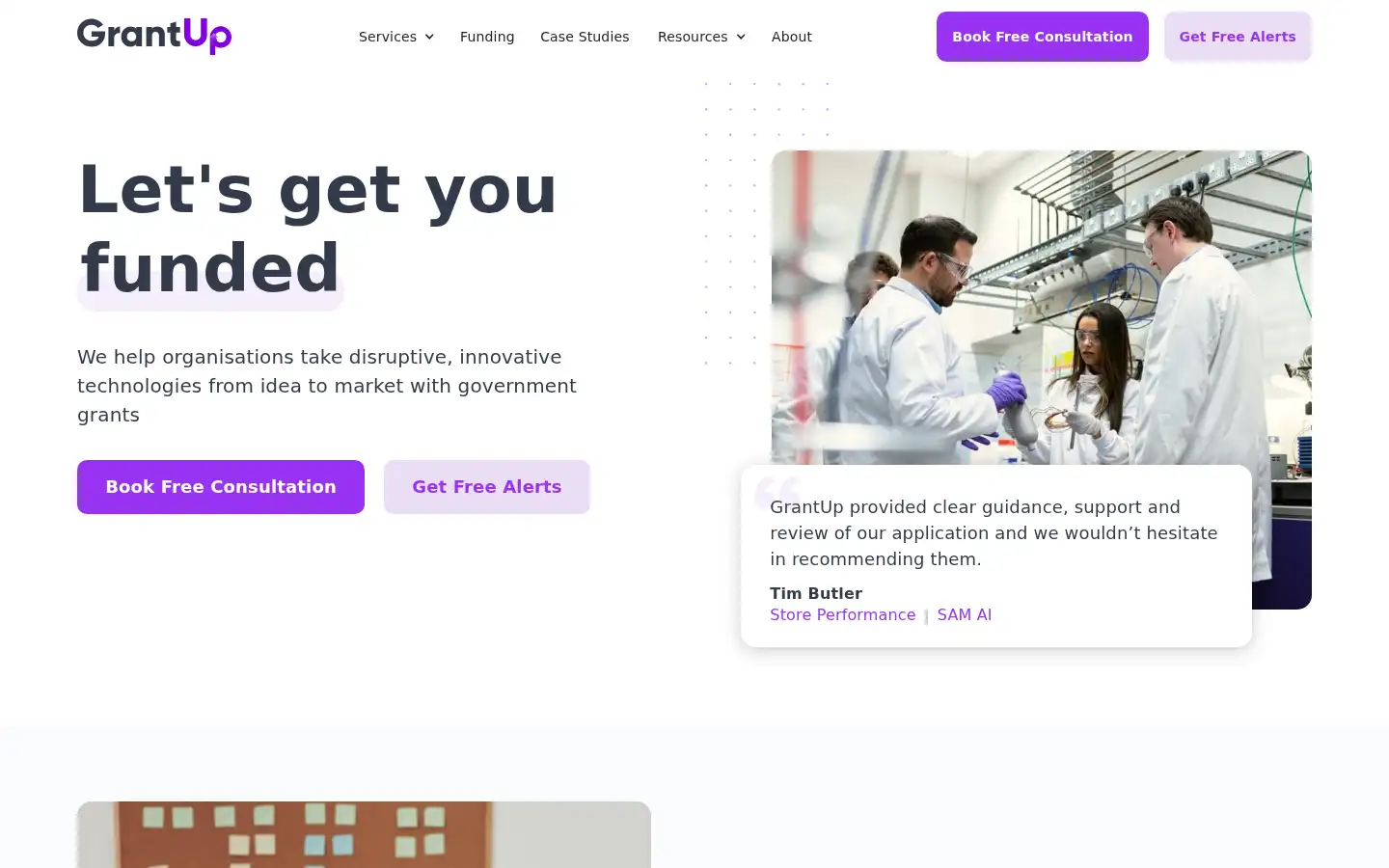Screenshot of grantup.co.uk