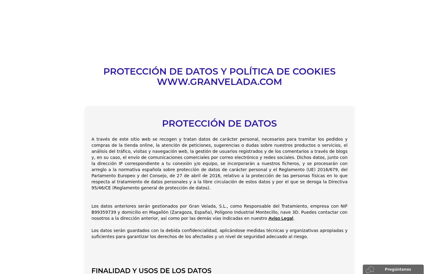Screenshot of granvelada.com