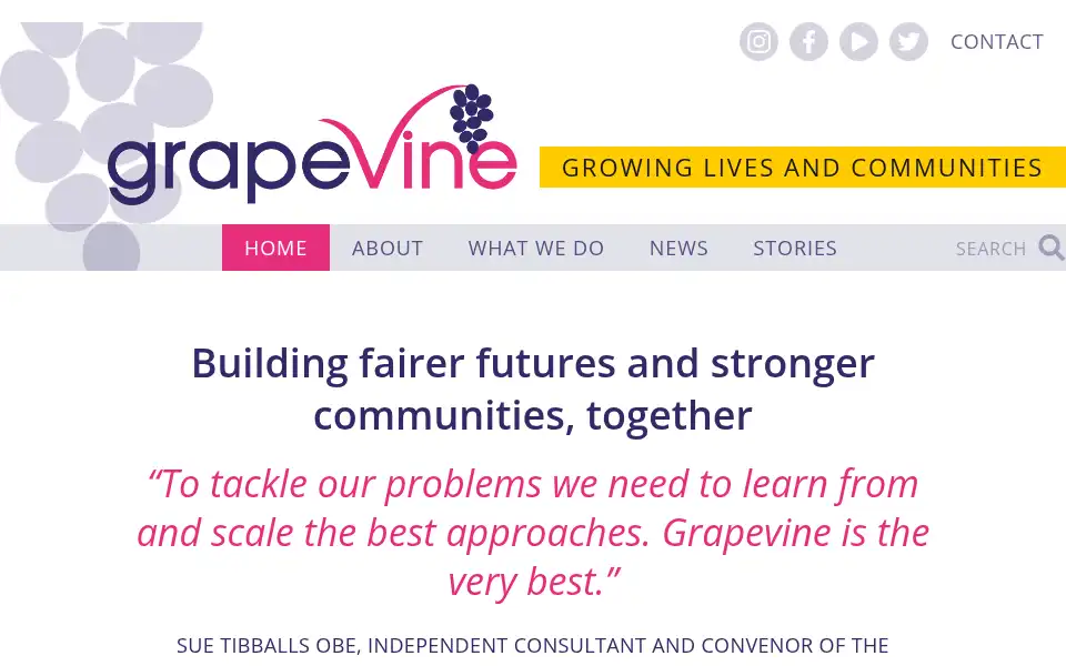 Screenshot of grapevinecovandwarks.org