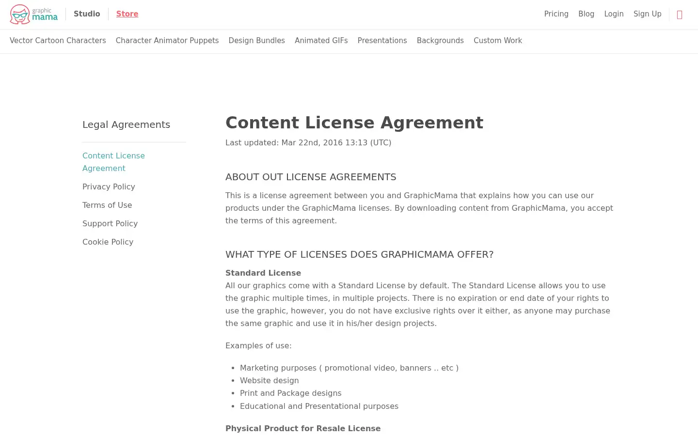 Screenshot of graphicmama.com