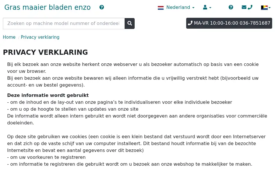 Screenshot of gras-maaier-bladen-enzo.nl