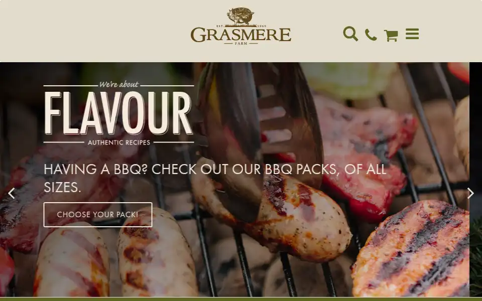 Screenshot of grasmere-farm.co.uk