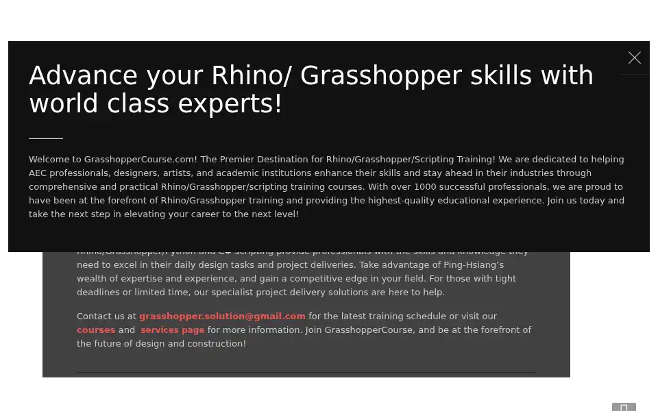 Screenshot of grasshoppercourse.com