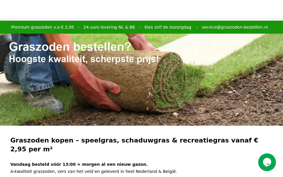 Screenshot of graszoden-bestellen.nl