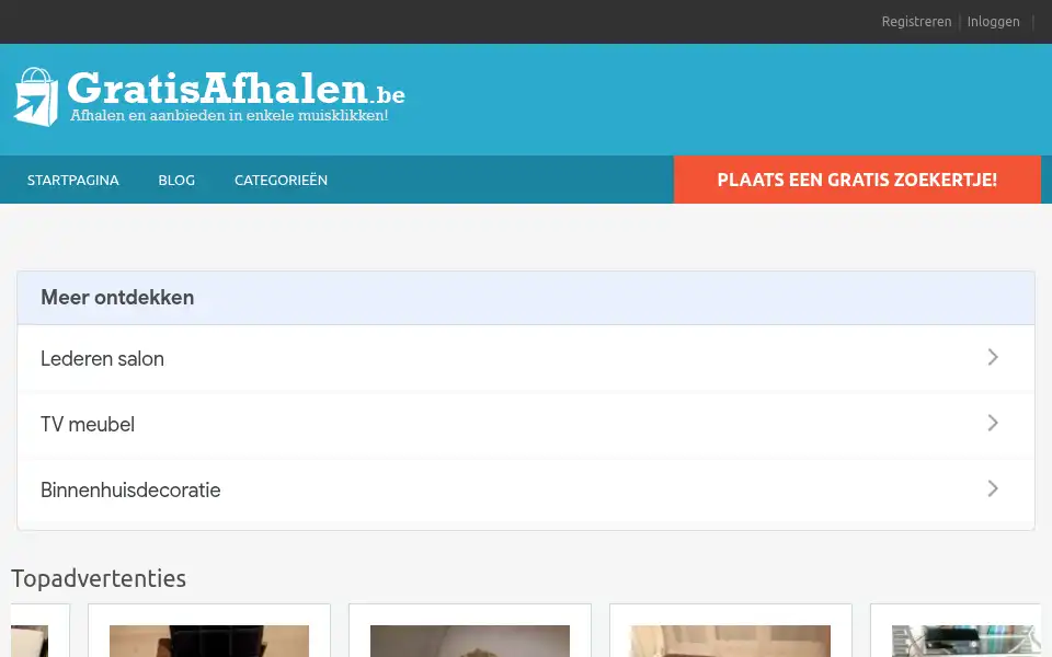 Screenshot of gratisafhalen.be