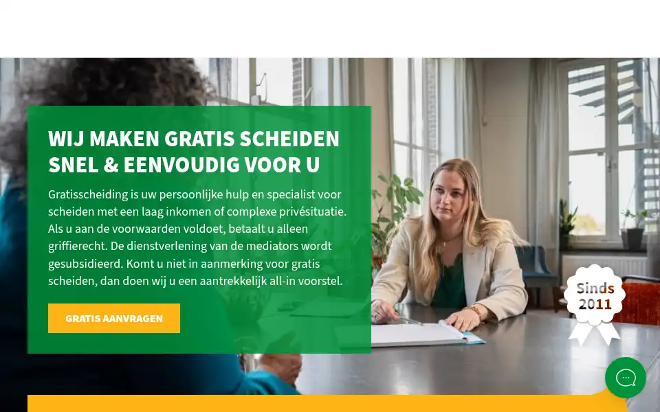 Screenshot of gratisscheiden.nl