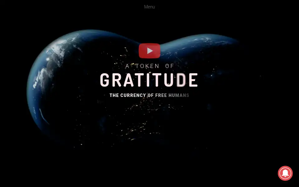 Screenshot of gratitudetoken.world