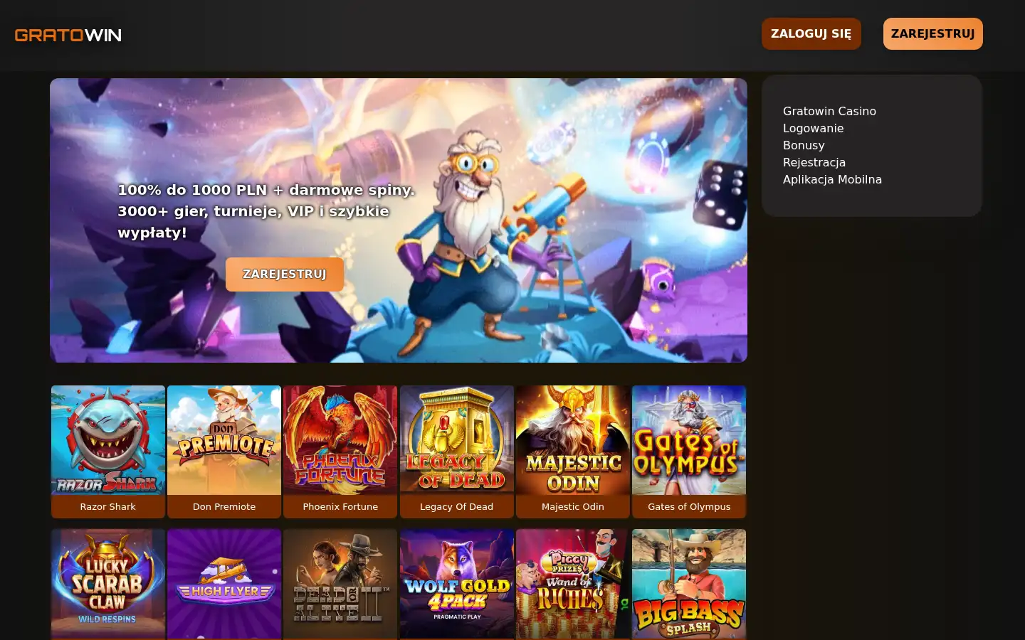 Screenshot of gratowin-polska.com