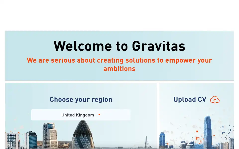 Screenshot of gravitasgroup.com