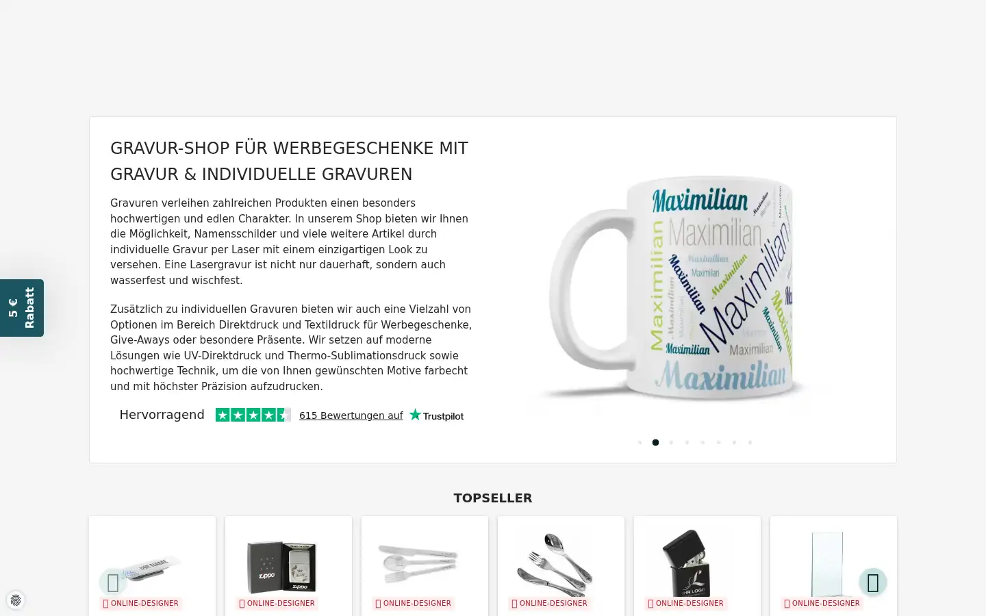 Screenshot of gravur-fabrik.de