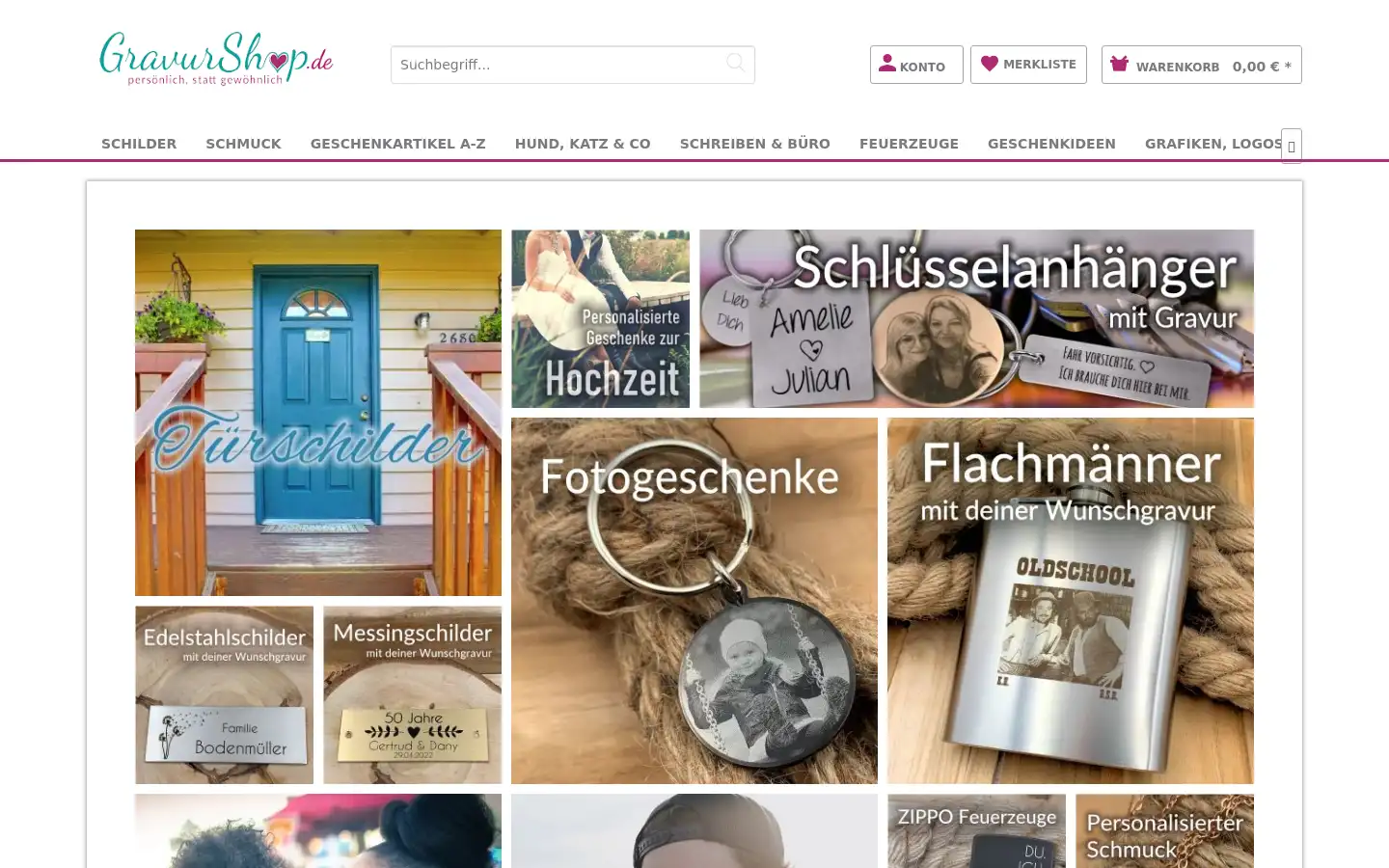 Screenshot of gravurshop.de
