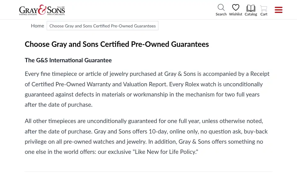 Screenshot of grayandsons.com