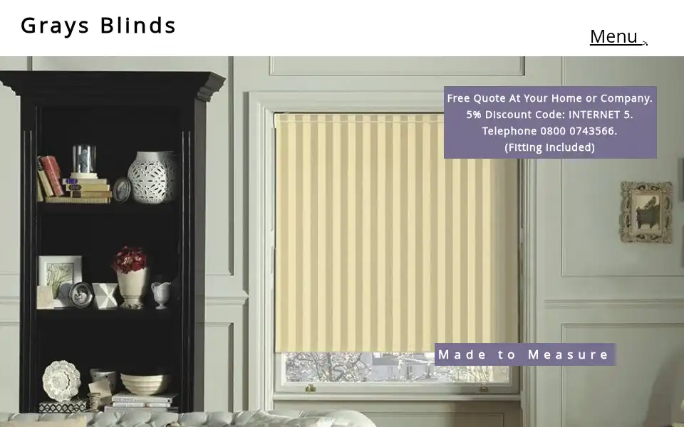 Screenshot of graysblinds.co.uk