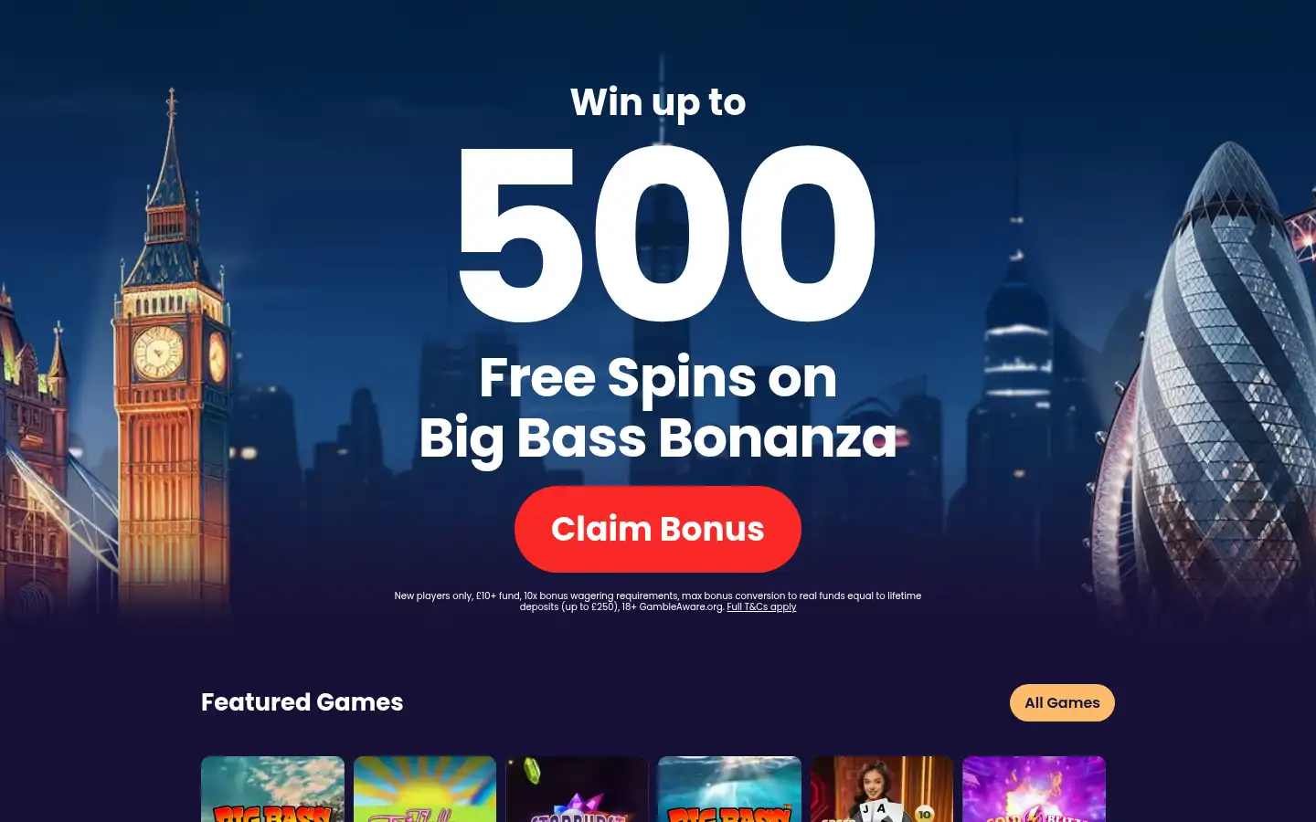 Screenshot of greatbritaincasino.com
